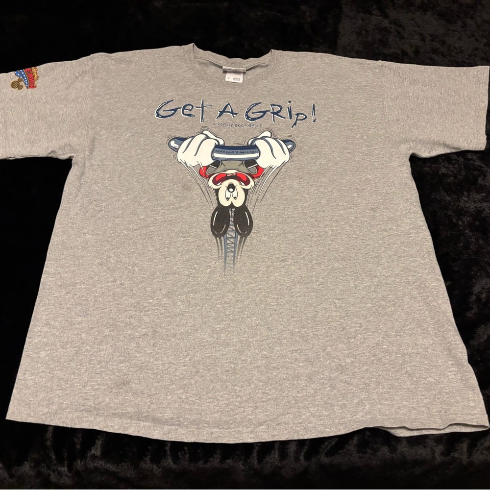 Mens XL Vintage Mickey Mouse California Screaming Rollercoaster Tshirt